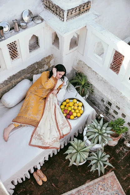 Bin Ilyas - 3PC Dhanak Embroidered Suit - VL1139