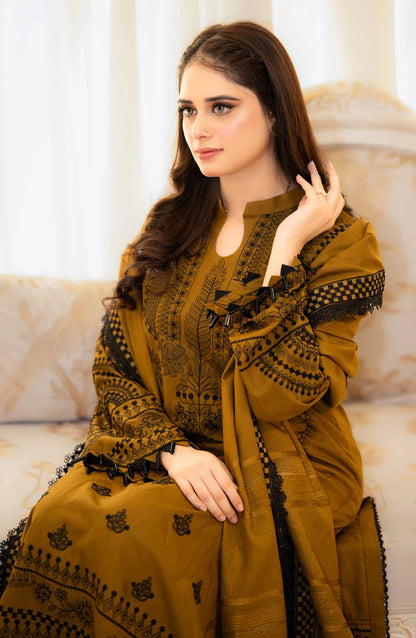 Baroque - 3PC Lawn Embroidered Suit - VL1021