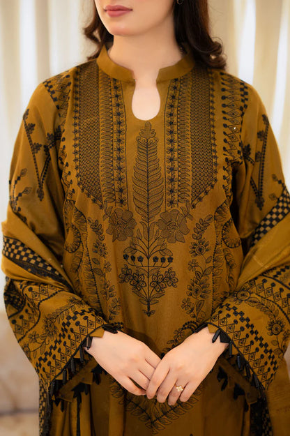 Baroque - 3PC Lawn Embroidered Suit - VL1021