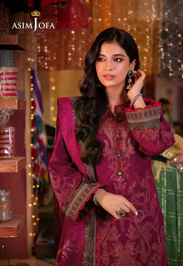 Asim Jofa - Summer 3PC polly Lawn Digital Printed Dress - Vl1399