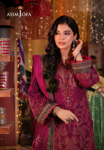Asim Jofa - Summer 3PC polly Lawn Digital Printed Dress - Vl1399