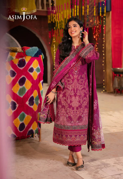 Asim Jofa - Summer 3PC polly Lawn Digital Printed Dress - Vl1399