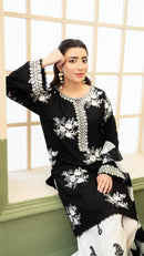 ZARA SHAHJAHAN-3PC LAWN EMBROIDERED SHIRT WITH CHIFFON PRINTED DUPATTA - VL1404