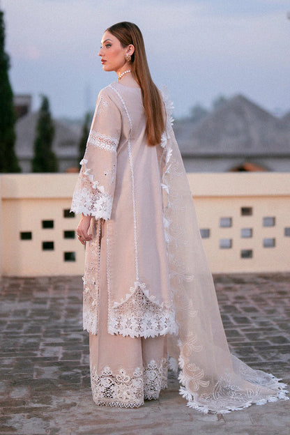 Zarpash Chikenkari Embroidered Dhanak Three Piece Zarpash - VL1187