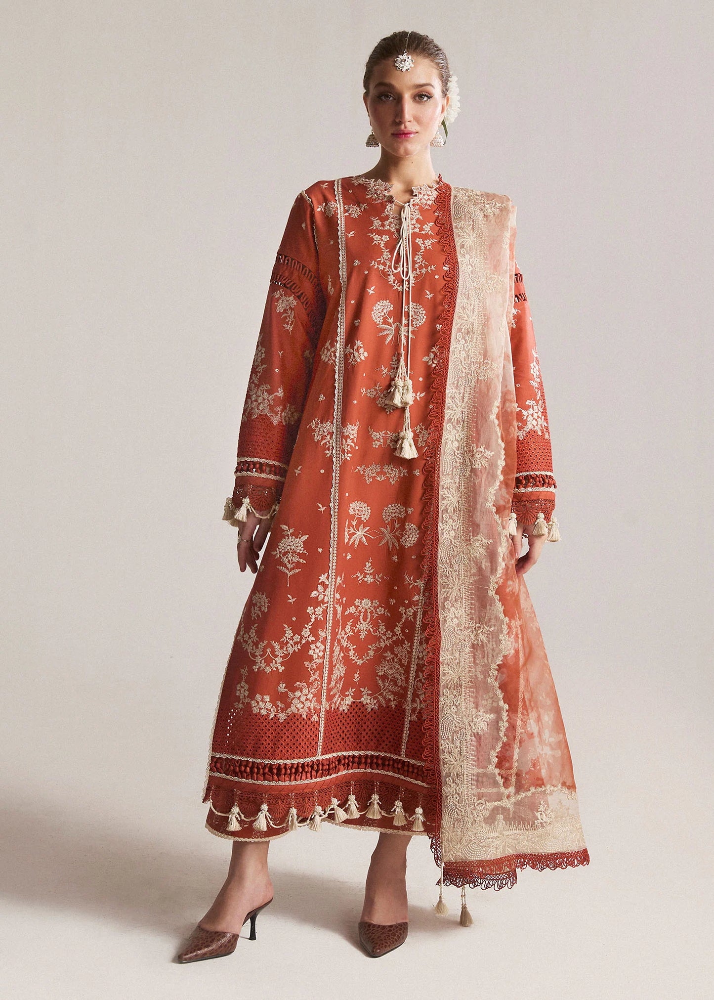 Hussain Rehar Winter Embroidered 3pc Dhanak Suite - VL1164