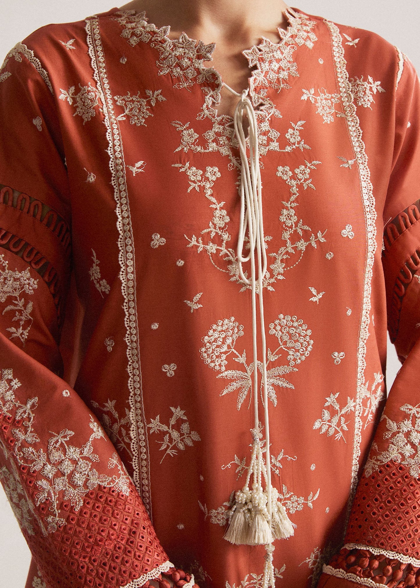 Hussain Rehar Winter Embroidered 3pc Dhanak Suite - VL1164
