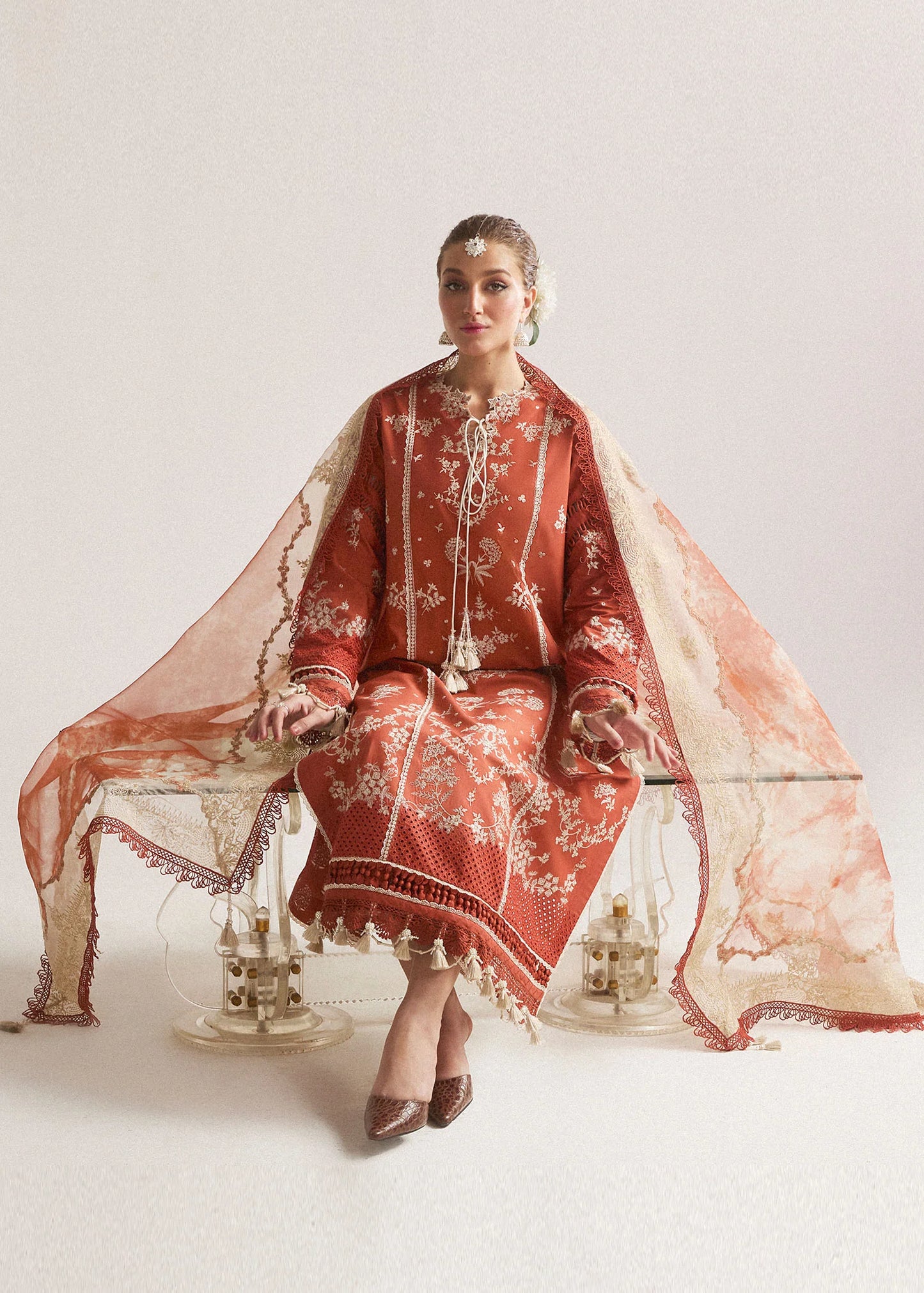 Hussain Rehar Winter Embroidered 3pc Dhanak Suite - VL1164