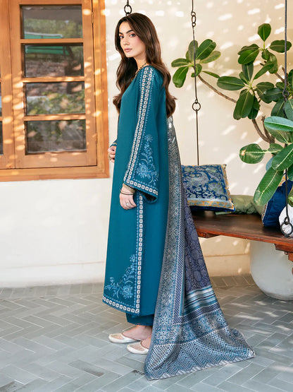 izel - Winter 3PC Dhanak Embroidered Suit - VL1226