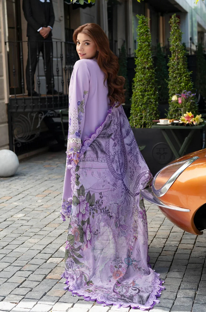 QalamKar- Summer 3PC Lawn Embroidered Suit - VL1414