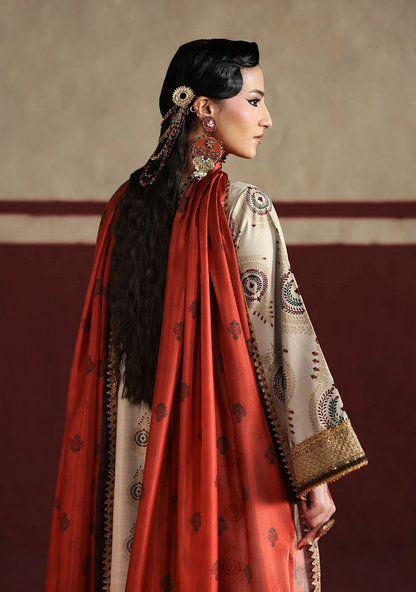 Humjoli - - Unstitched Luxury Lawn Heavy Embroidered 3PC Suit - VL1431