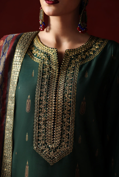 Humjoli - - Unstitched Luxury Lawn Heavy Embroidered 3PC Suit - VL1432
