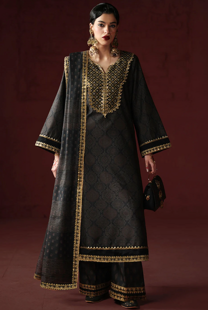 AsimJofa - Unstitched Luxury Lawn Heavy Embroidered 3PC Suit - VL1434