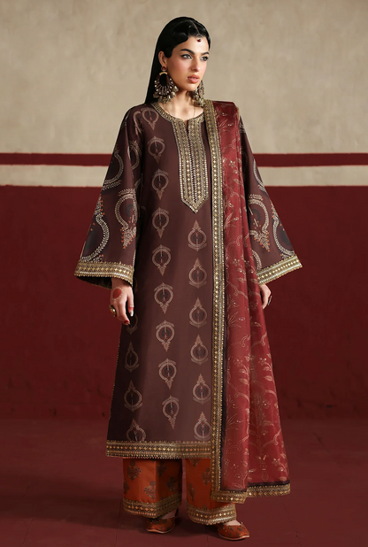 AsimJofa - Unstitched Luxury Lawn Heavy Embroidered 3PC Suit - VL1435