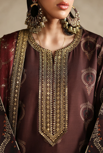 AsimJofa - Unstitched Luxury Lawn Heavy Embroidered 3PC Suit - VL1435