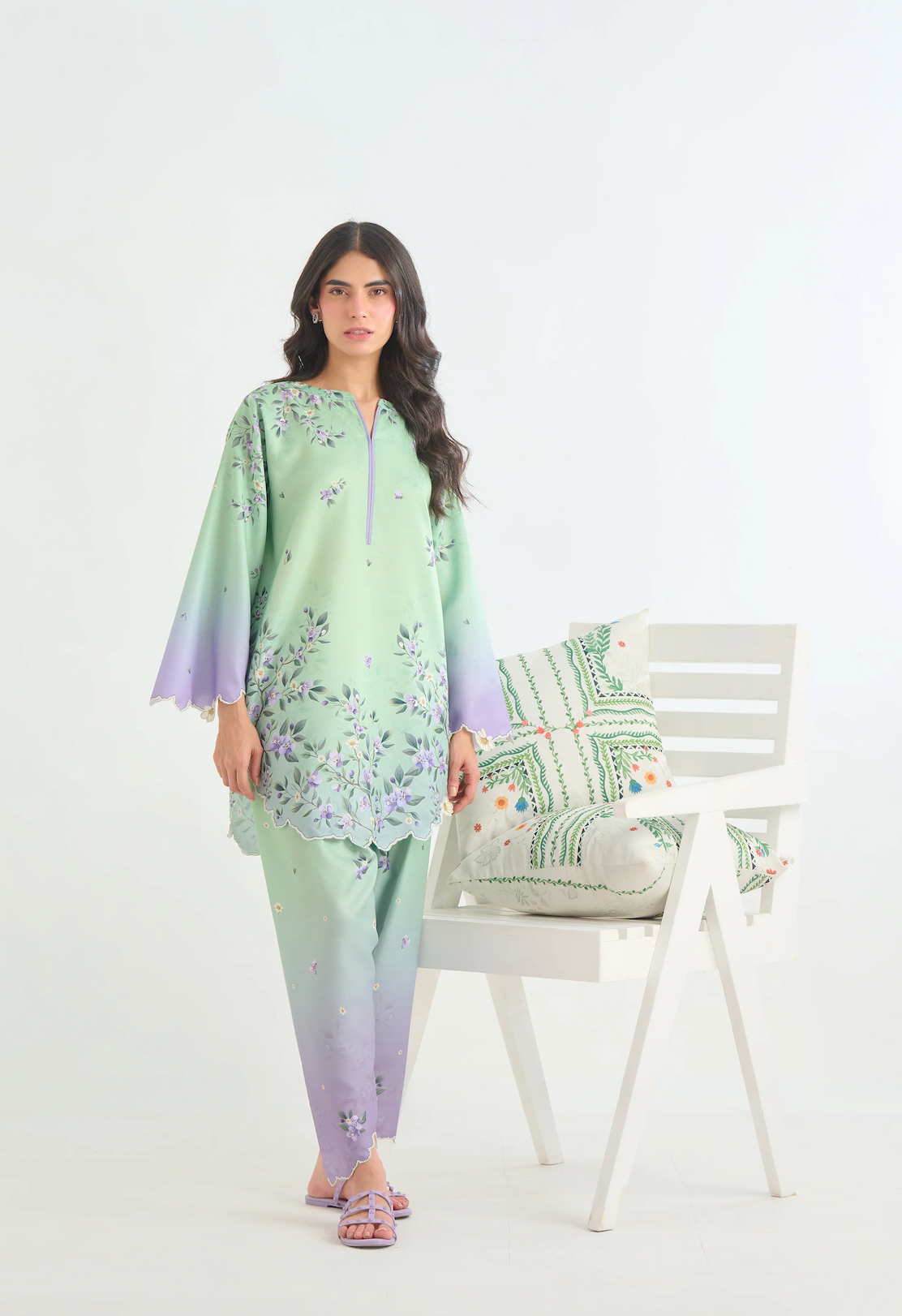 Sapphire - Summer 2PC Lawn Digital Printed Dress - VL1428