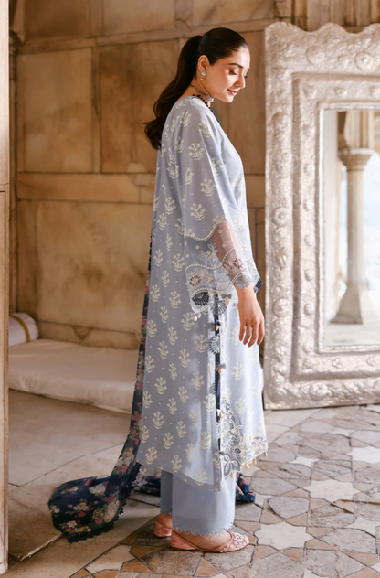 Mushq - 3PC LAWN HEAVY CHIKENKARI EMBROIDERED SUIT - VL1438