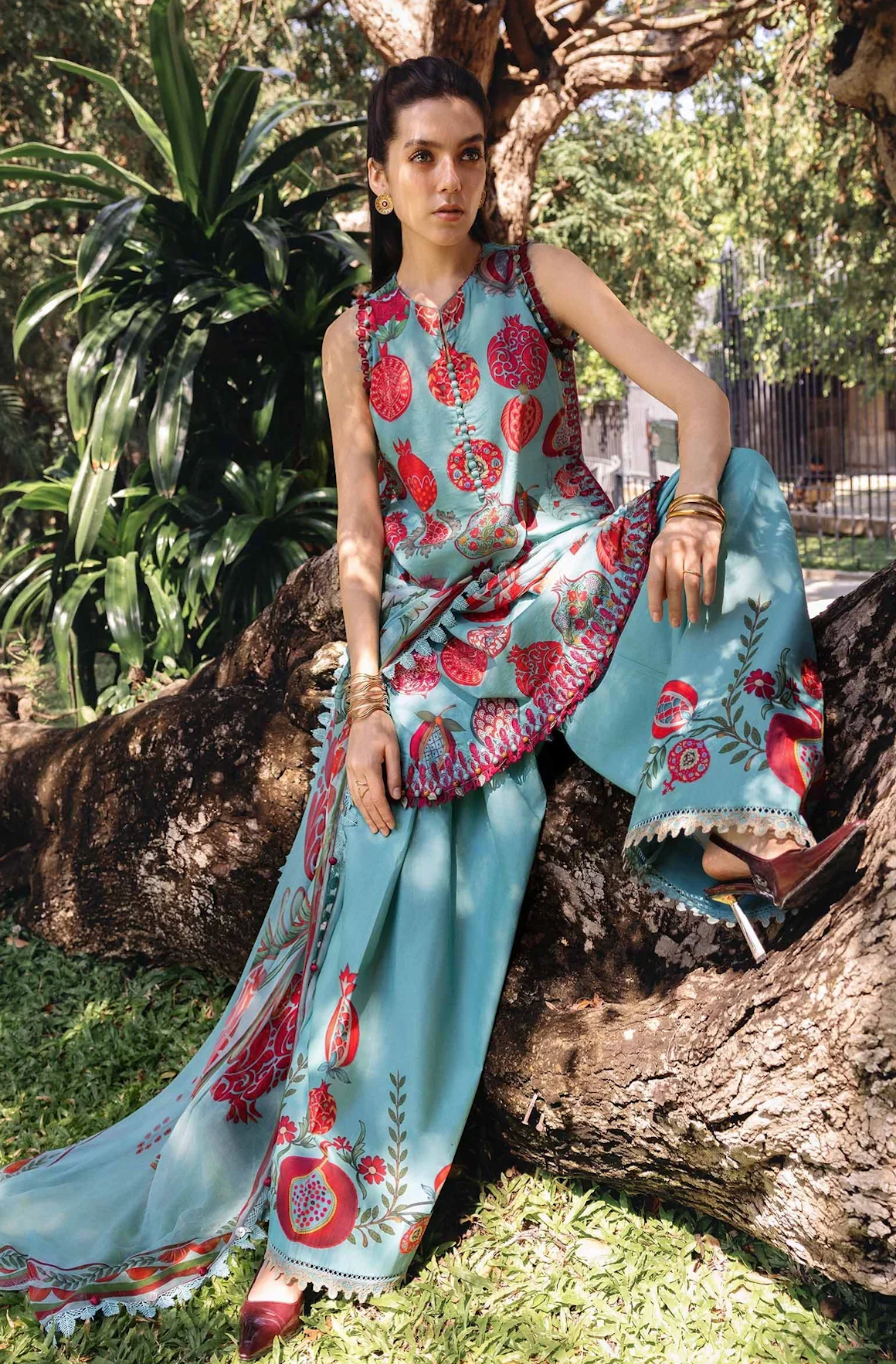 Khaadi - Summer 3PC Lawn Digital Printed Dress - VL1449