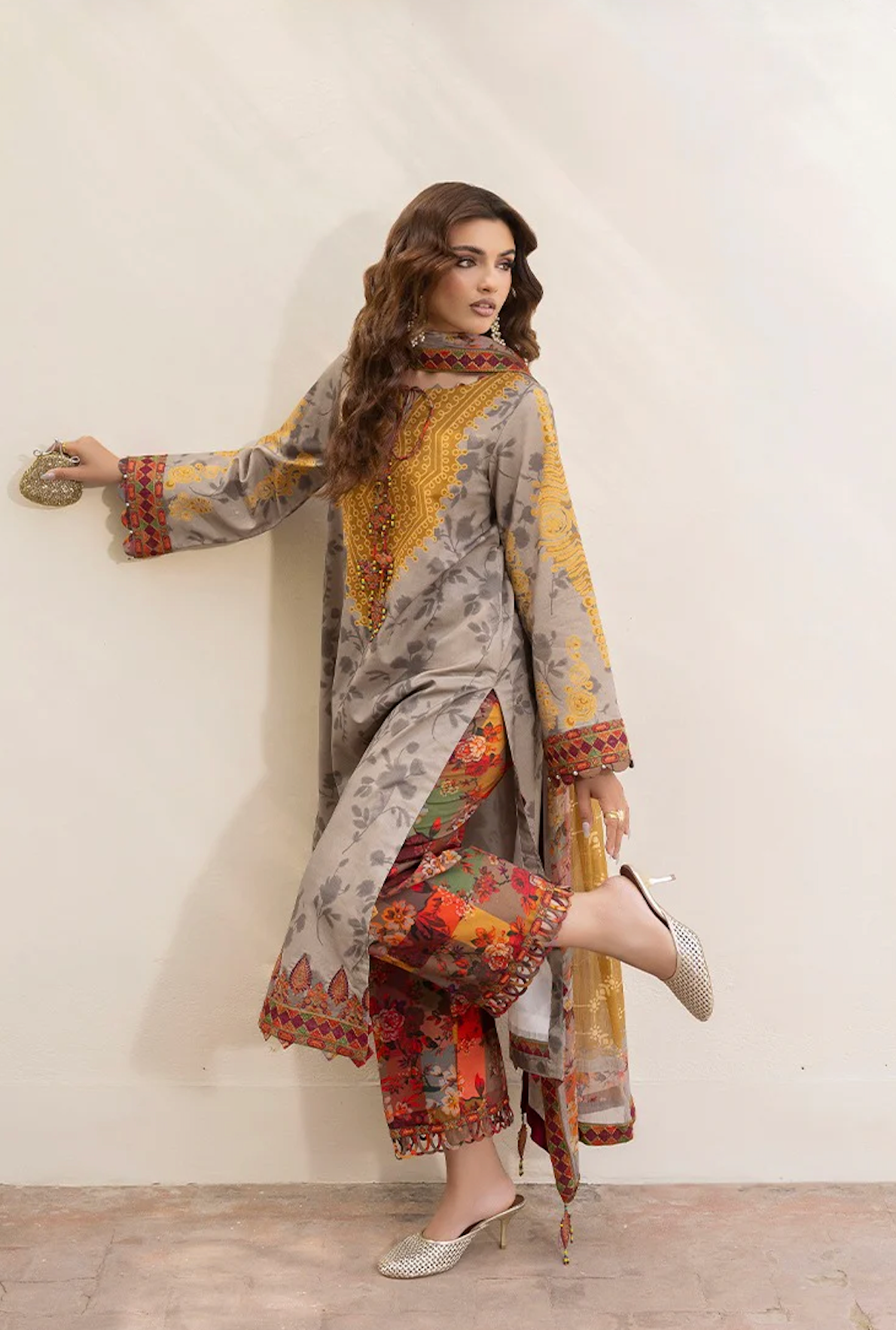 Khaadi - Summer 3PC Lawn Digital Printed Dress - VL1450