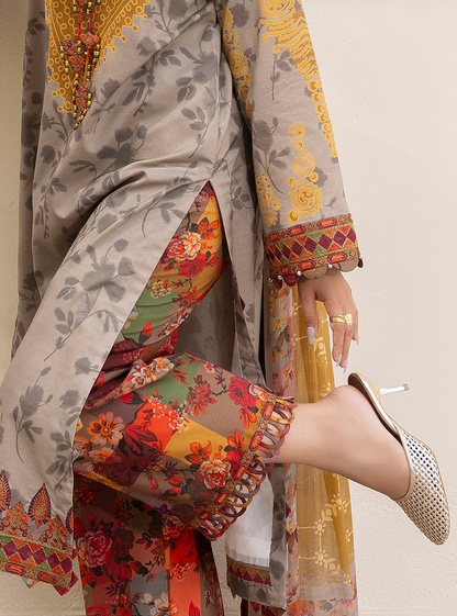 Khaadi - Summer 3PC Lawn Digital Printed Dress - VL1450