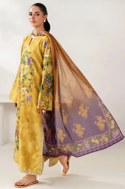 Khaadi - Summer 3PC Lawn Digital Printed Dress - zab1451