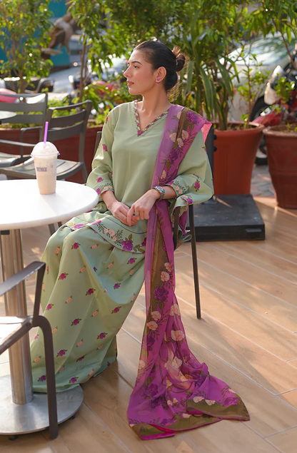 Aneela - Summer 3PC Lawn Digital Printed Dress - VL1452
