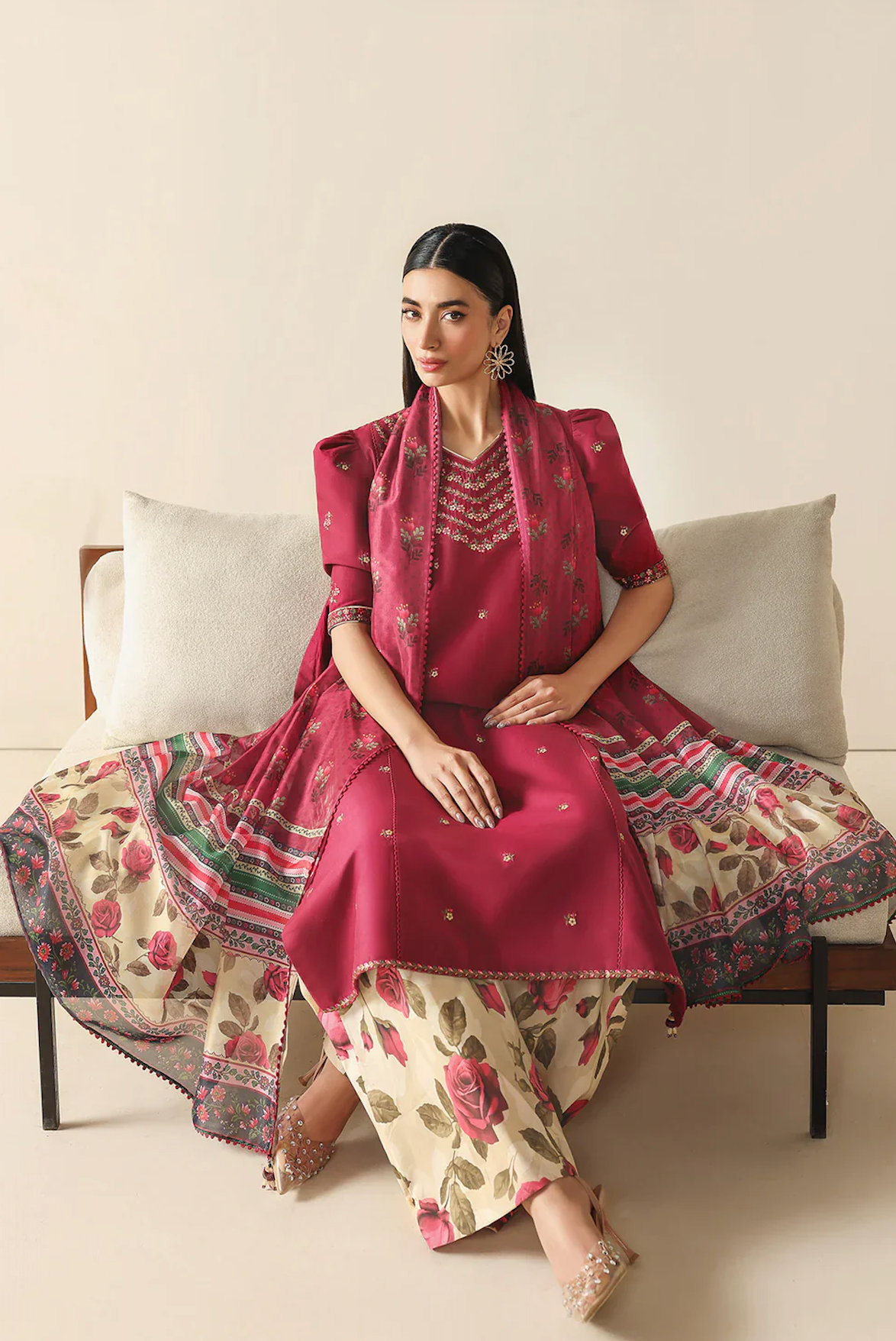 Baroque - Summer - 3PC Lawn Embroidered Suit - Vl1456
