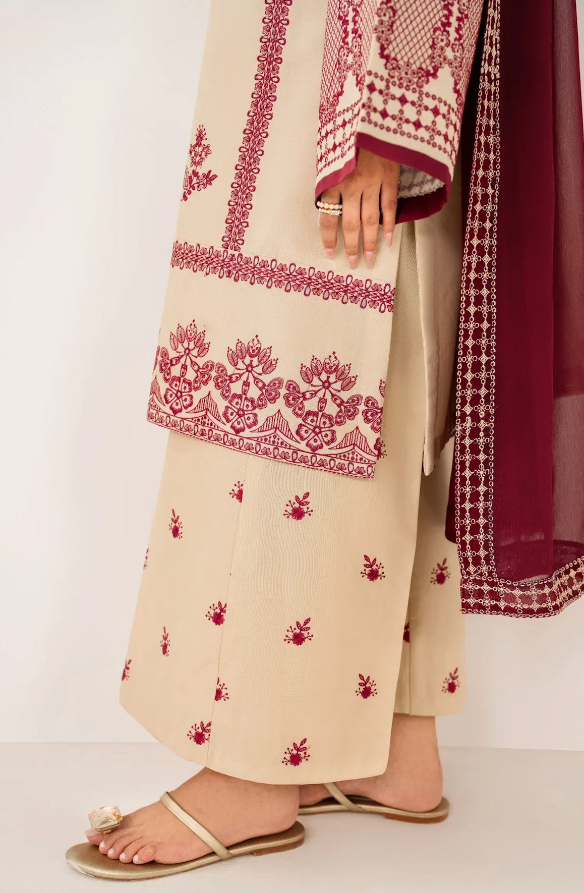 Baroque - Summer-3PC Lawn Embroidered Suit - VL1457
