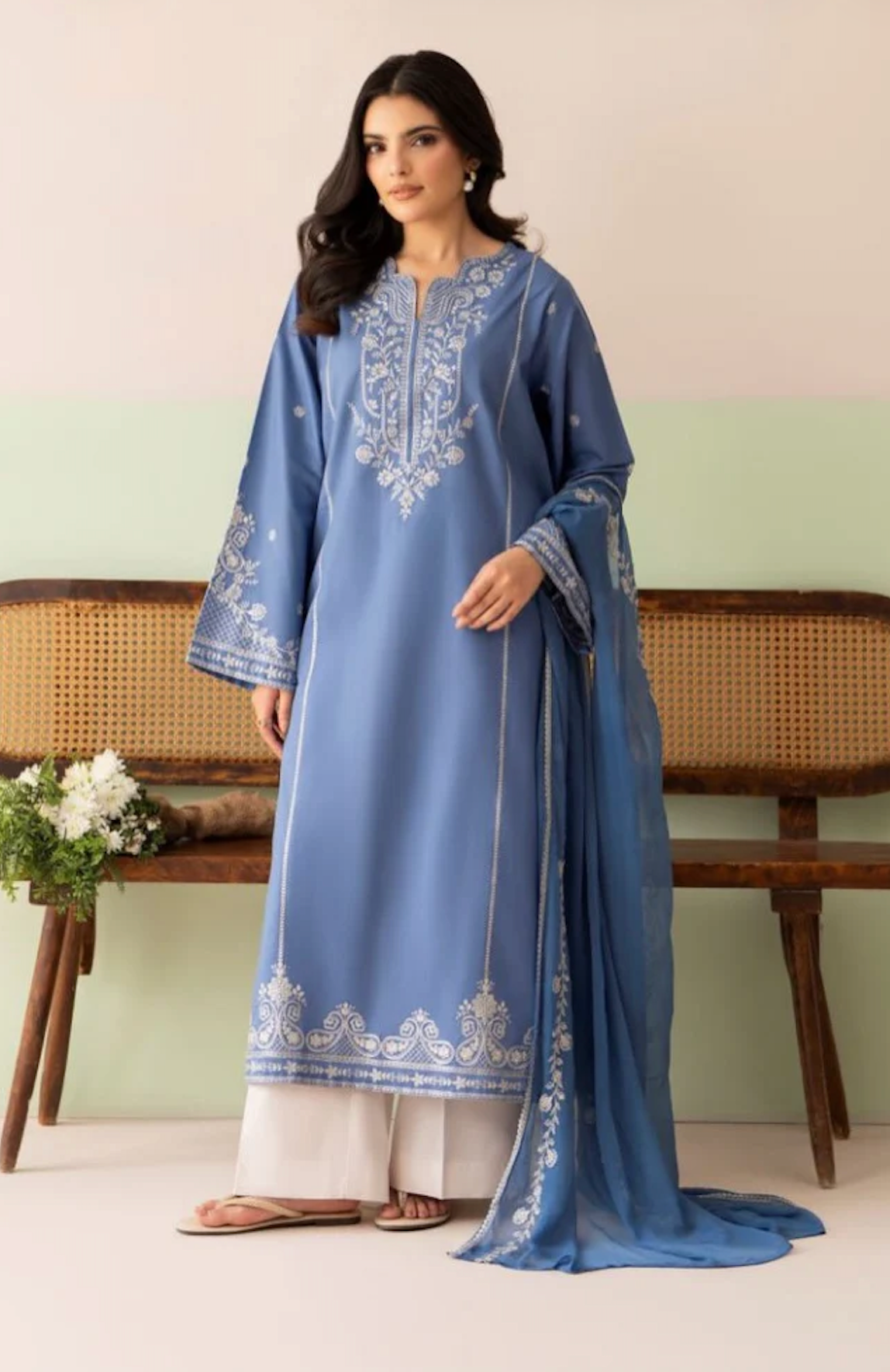 Cross Stitch - Summer-3PC Lawn Embroidered Suit - VL1459