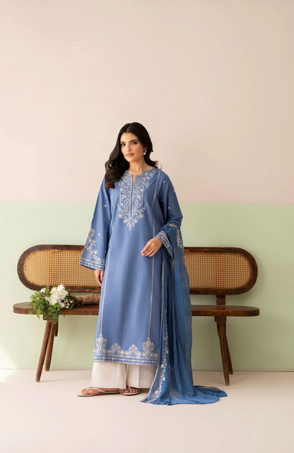 Cross Stitch - Summer-3PC Lawn Embroidered Suit - VL1459