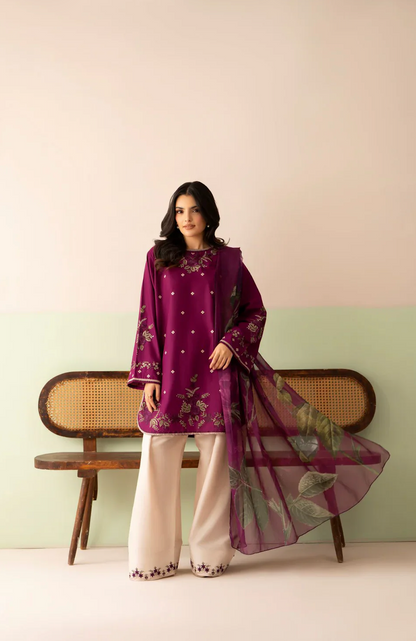 Baroque - Summer-3PC Lawn Embroidered Suit - VL1460