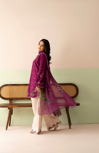 Baroque - Summer-3PC Lawn Embroidered Suit - VL1460