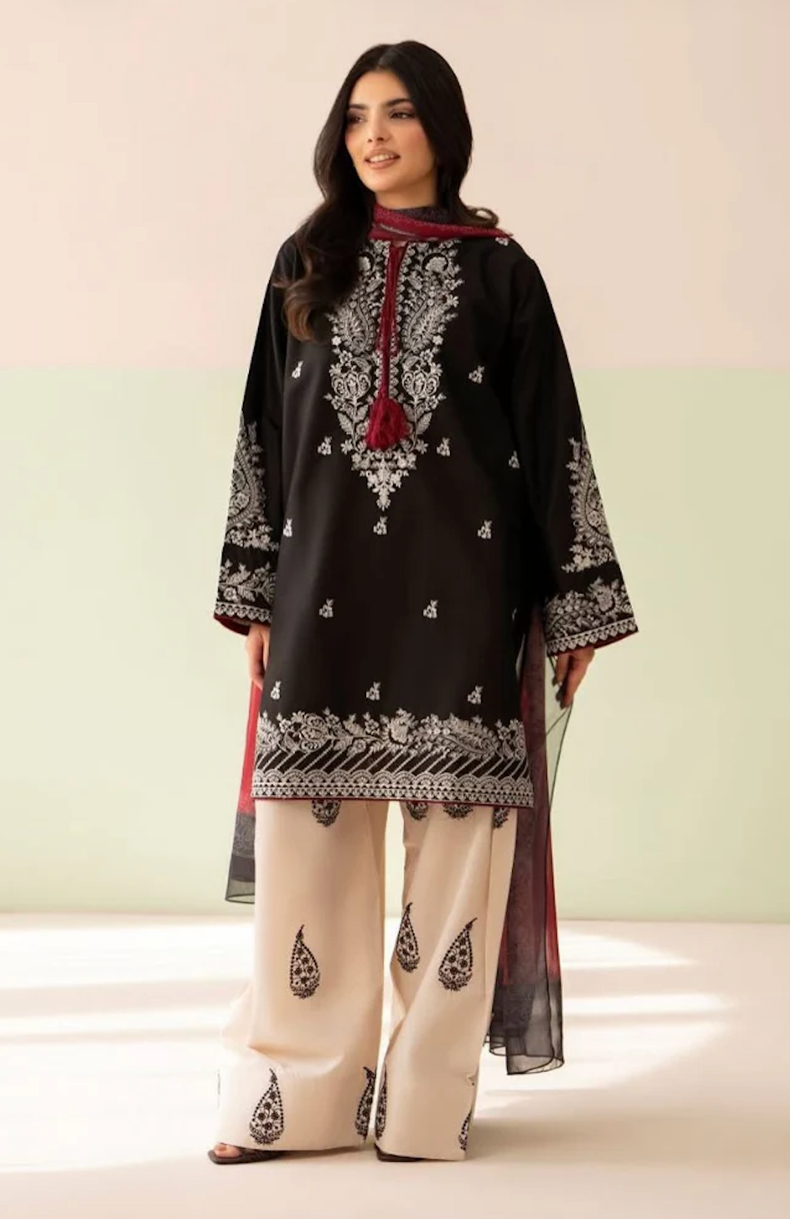 Baroque - Summer-3PC Lawn Embroidered Suit - VL1461