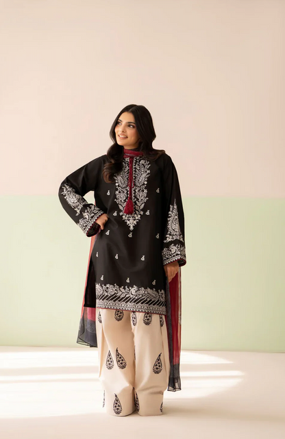 Baroque - Summer-3PC Lawn Embroidered Suit - VL1461