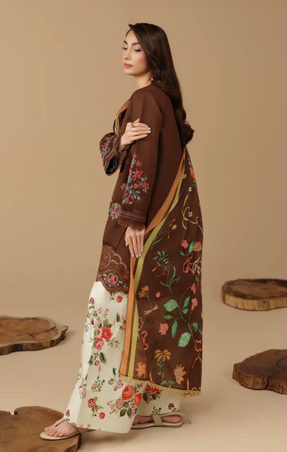 RajBari - Summer-3PC Lawn Embroidered Suit - VL1463