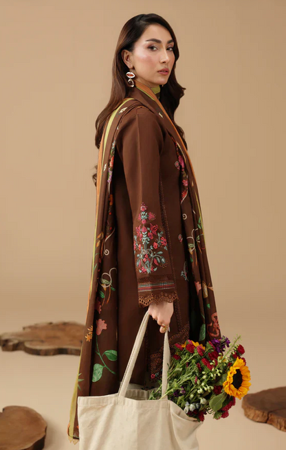 RajBari - Summer-3PC Lawn Embroidered Suit - VL1463
