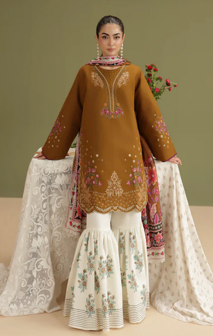 RajBari - Summer-3PC Lawn Embroidered Suit - VL1464