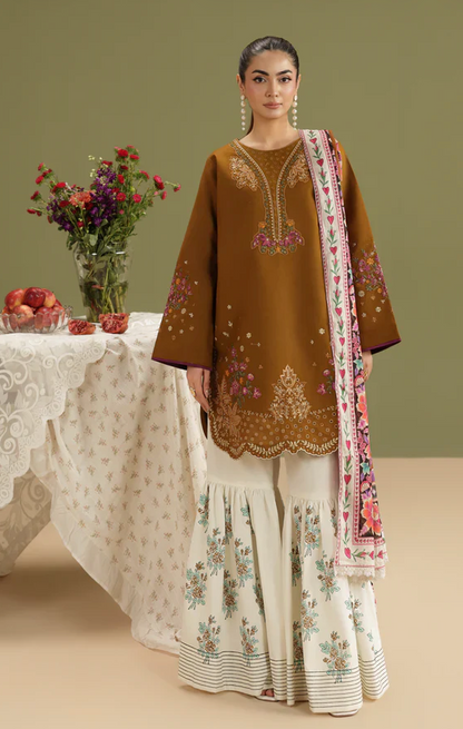 RajBari - Summer-3PC Lawn Embroidered Suit - VL1464