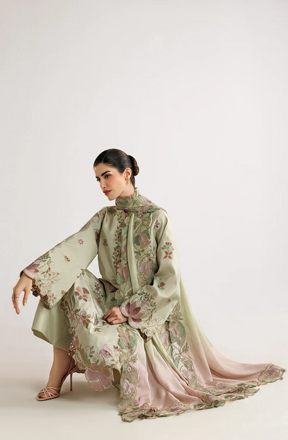 Baroque - Summer-3PC Lawn Embroidered Suit - VL1465