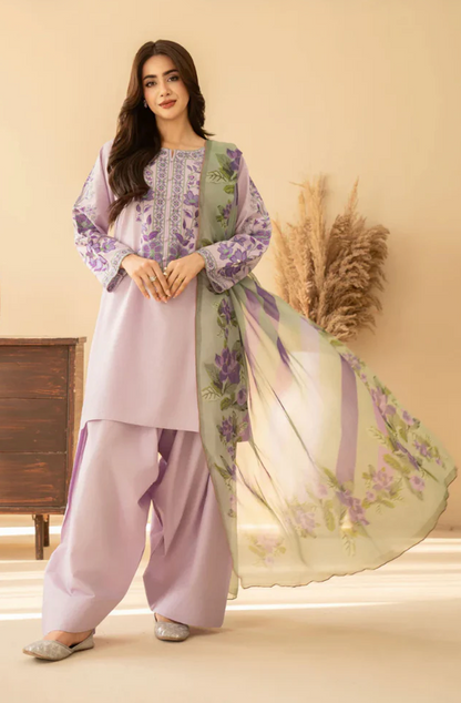 Baroque - Summer-3PC Lawn Embroidered Suit - VL1466