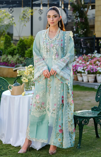 Elaf - Summer 3PC Lawn Chikenkari Embroidered Shirt - VL1467
