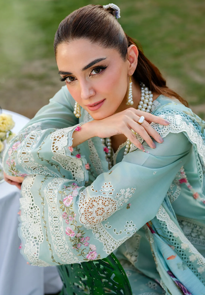 Elaf - Summer 3PC Lawn Chikenkari Embroidered Shirt - VL1467