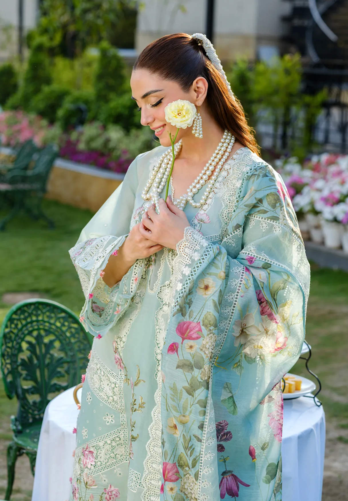 Elaf - Summer 3PC Lawn Chikenkari Embroidered Shirt - VL1467