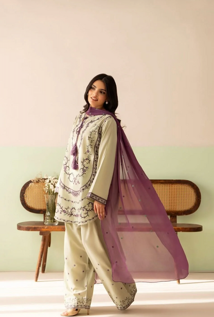 Baroque - Summer-3PC Lawn Embroidered Suit - VL1468