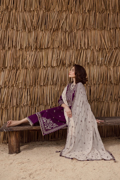 Mohagni - Summer 3PC Lawn Embroidered Suit - VL1405