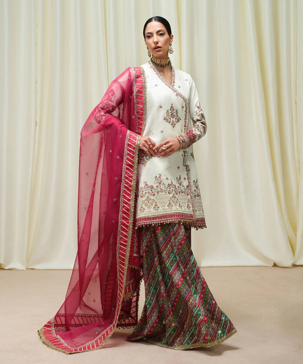 AsimJofa - Unstitched 3 piece Sequin embroidered Lawn suit - VL1304