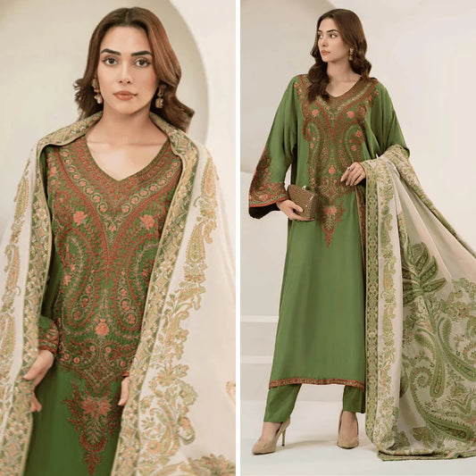 Maria.B. 3 Piece Embroidered Lawn Suit. VL907