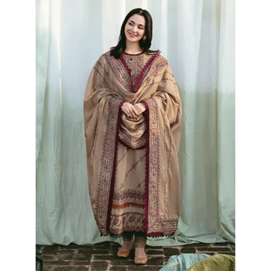 Florent - Winter 3PC Dhanak Embroidered Suit - VL1156