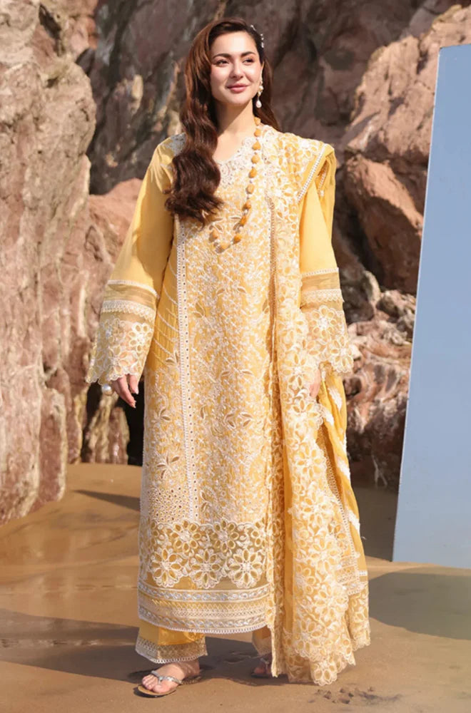 Chikenkari Qalamkar Embroidered 3 PC Lawn - VL1293