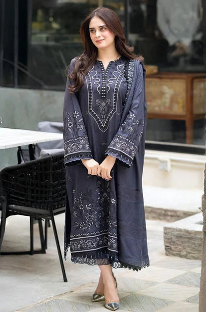 Libass - Winter 3PC Dhanak Embroidered Suit - VL1172
