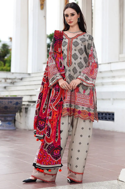 Charizma - Winter 3PC Karandi Digital Print Dress - VL1167